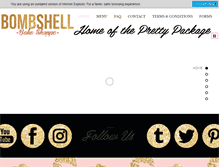 Tablet Screenshot of bombshellbakeshoppe.com